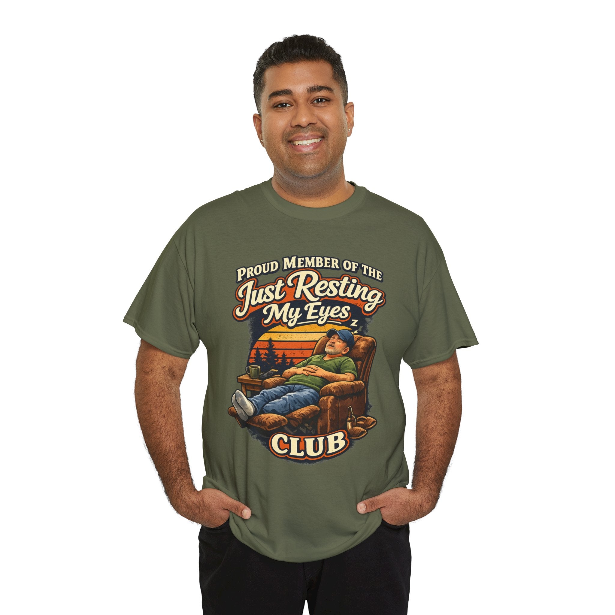 Just Resting My Eyes Club T‑Shirt — Funny Nap Lover Graphic Tee