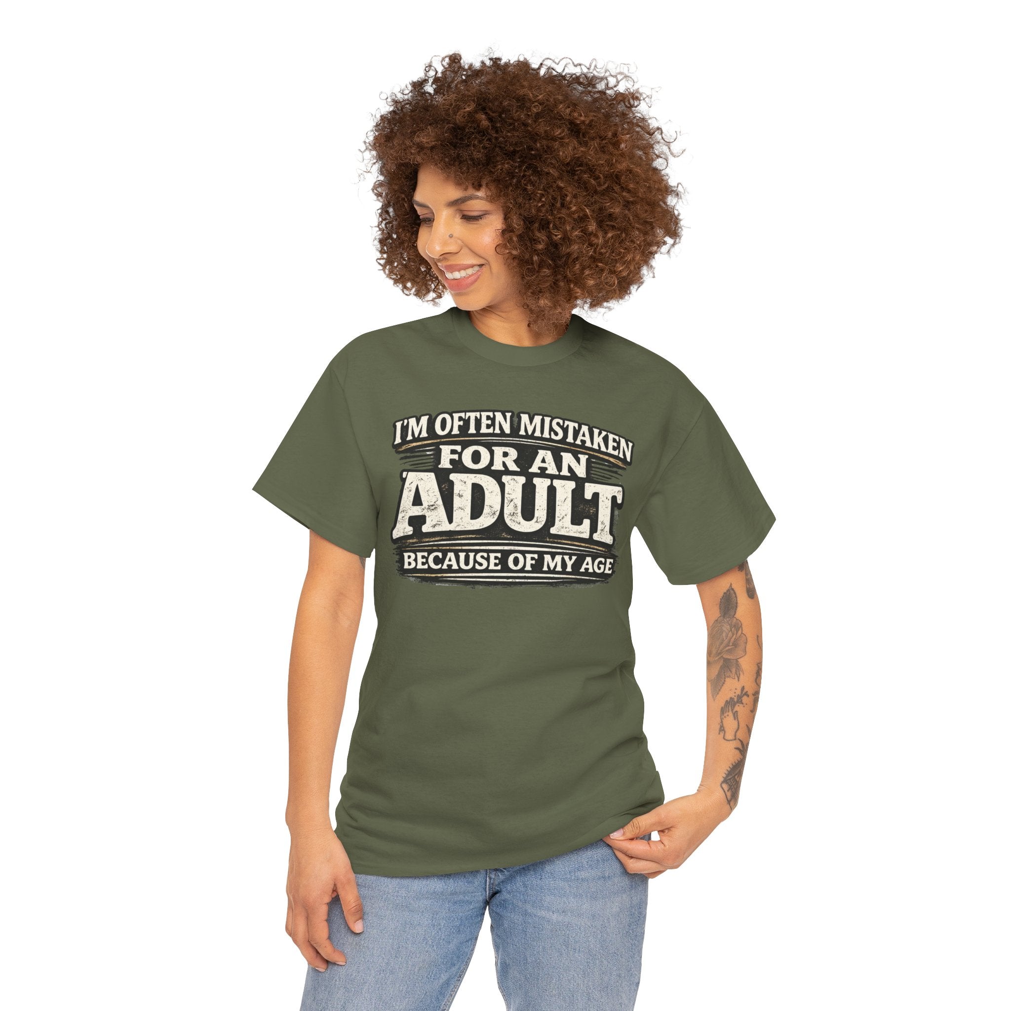 I'm Often Mistaken for an Adult Tee — Funny Age Joke Graphic T-Shirt