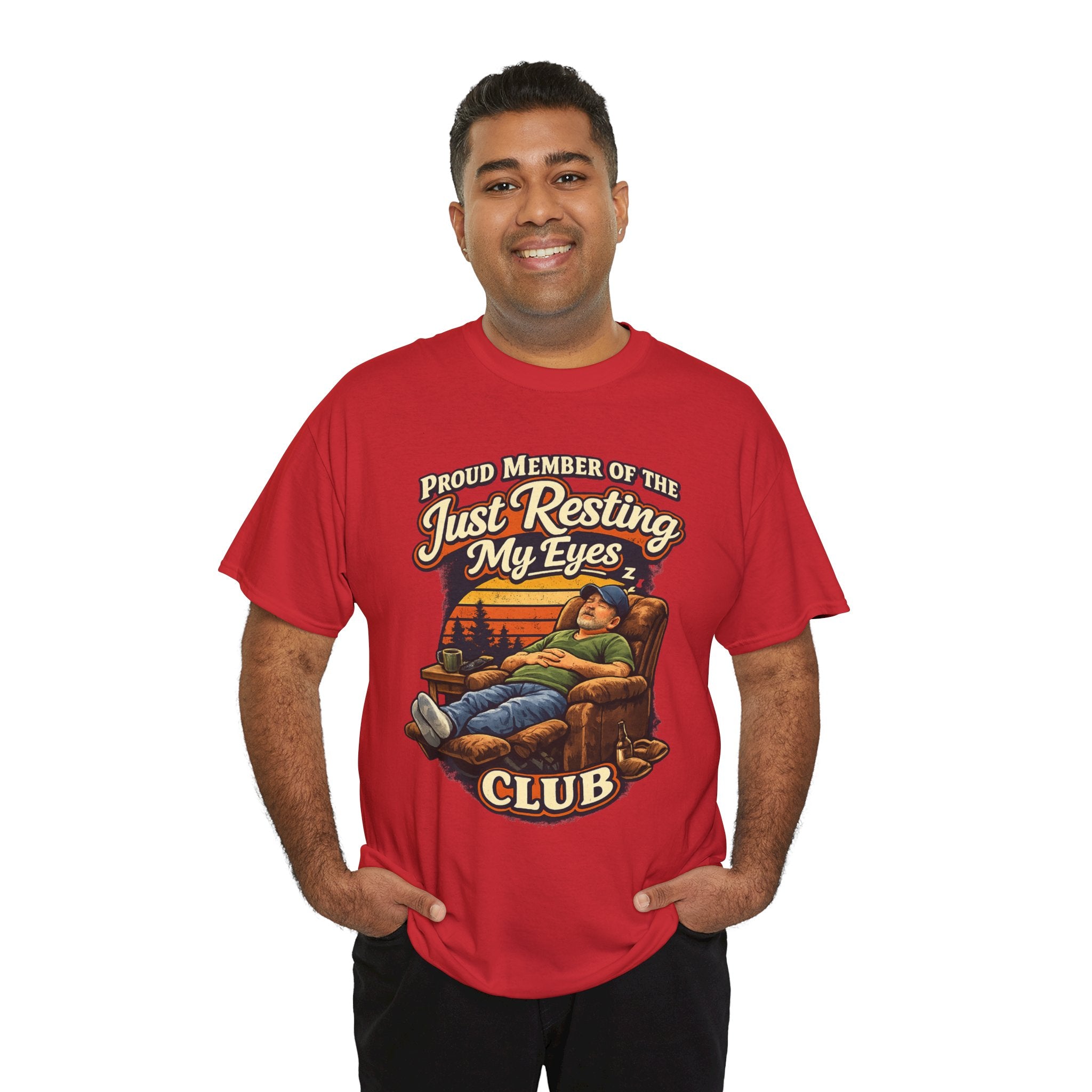 Just Resting My Eyes Club T‑Shirt — Funny Nap Lover Graphic Tee