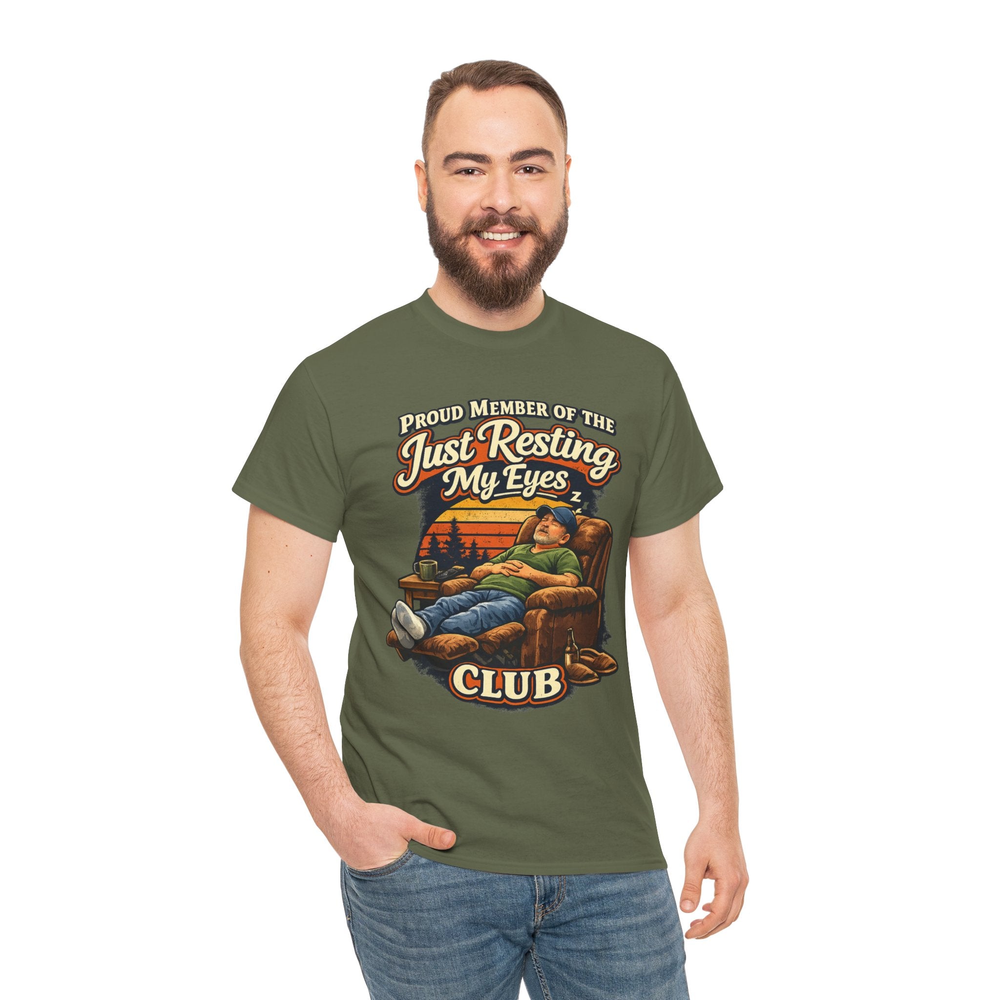 Just Resting My Eyes Club T‑Shirt — Funny Nap Lover Graphic Tee