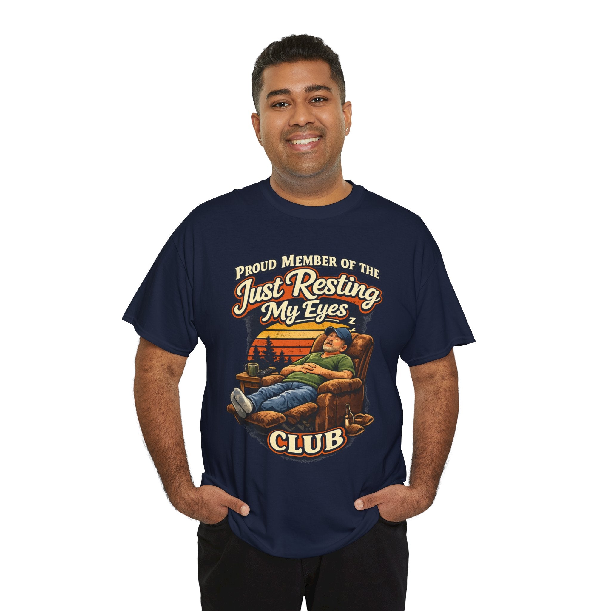 Just Resting My Eyes Club T‑Shirt — Funny Nap Lover Graphic Tee