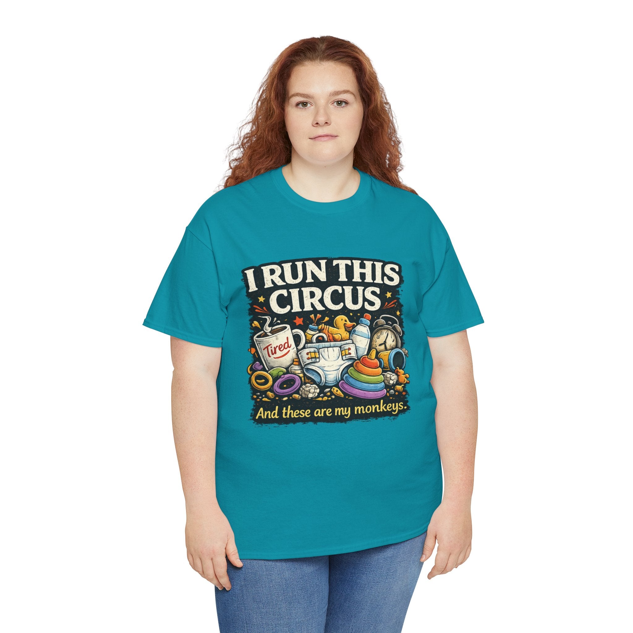 I Run This Circus T-Shirt — Funny Mom/Teacher Humor Tee ("And these are my monkeys")