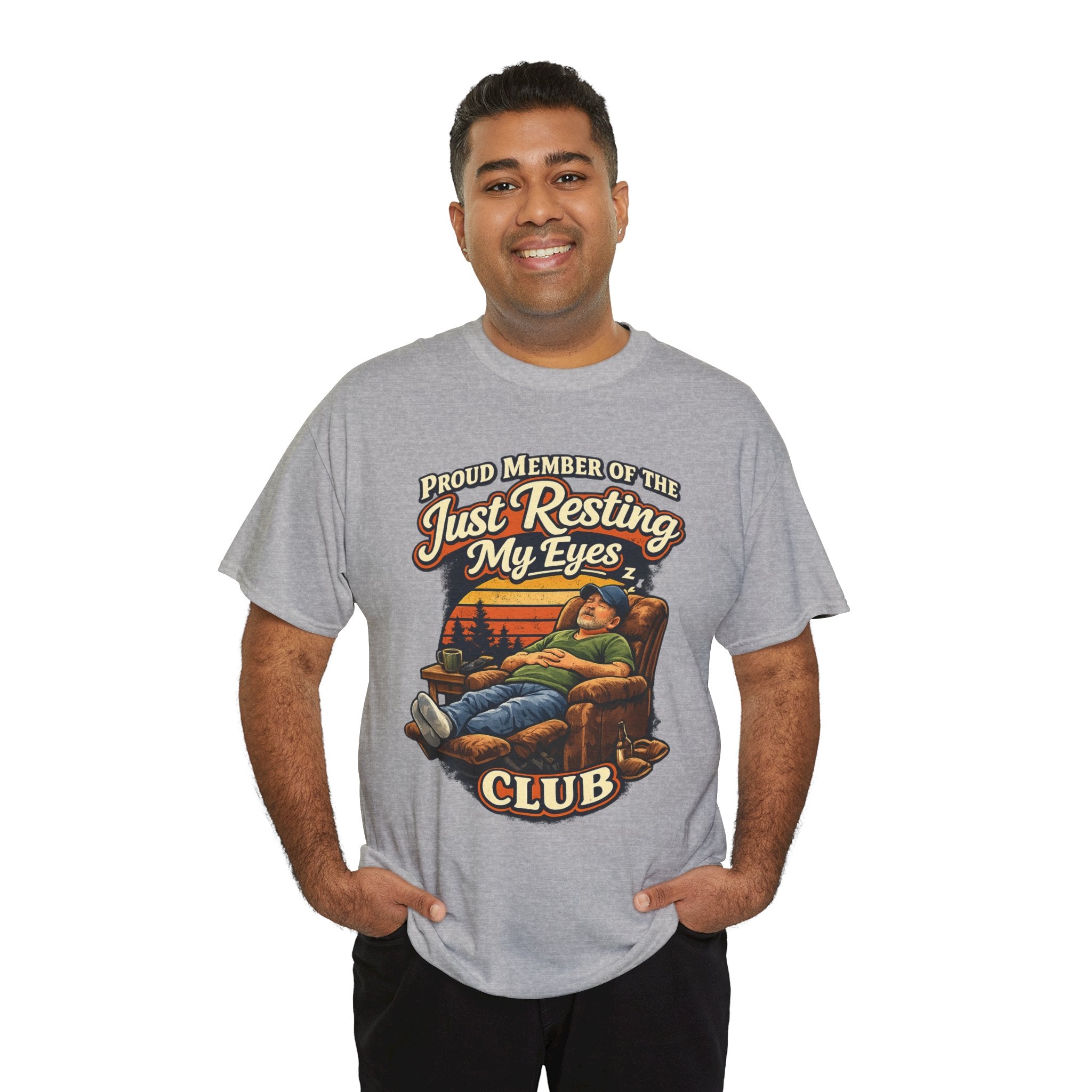Just Resting My Eyes Club T‑Shirt — Funny Nap Lover Graphic Tee