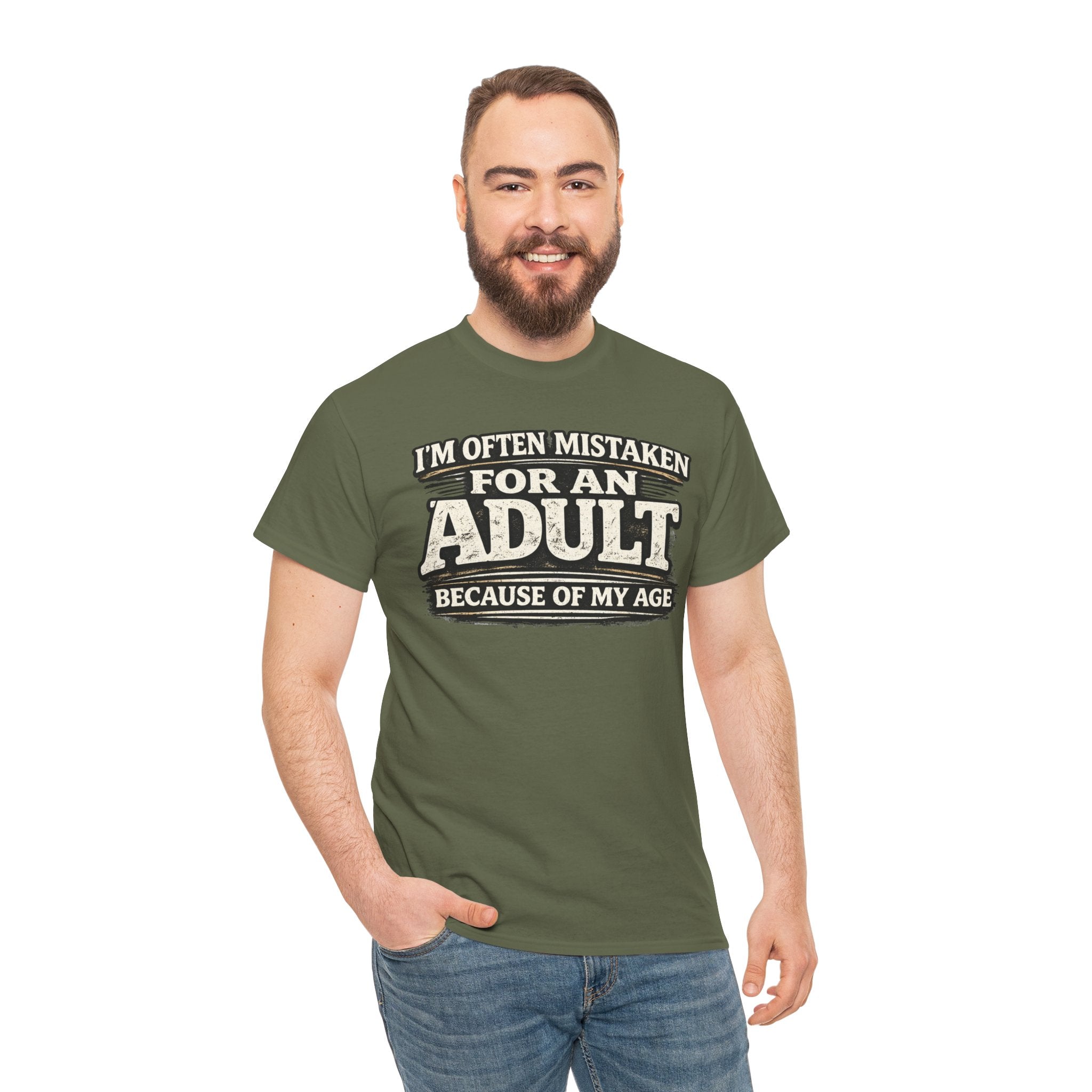 I'm Often Mistaken for an Adult Tee — Funny Age Joke Graphic T-Shirt