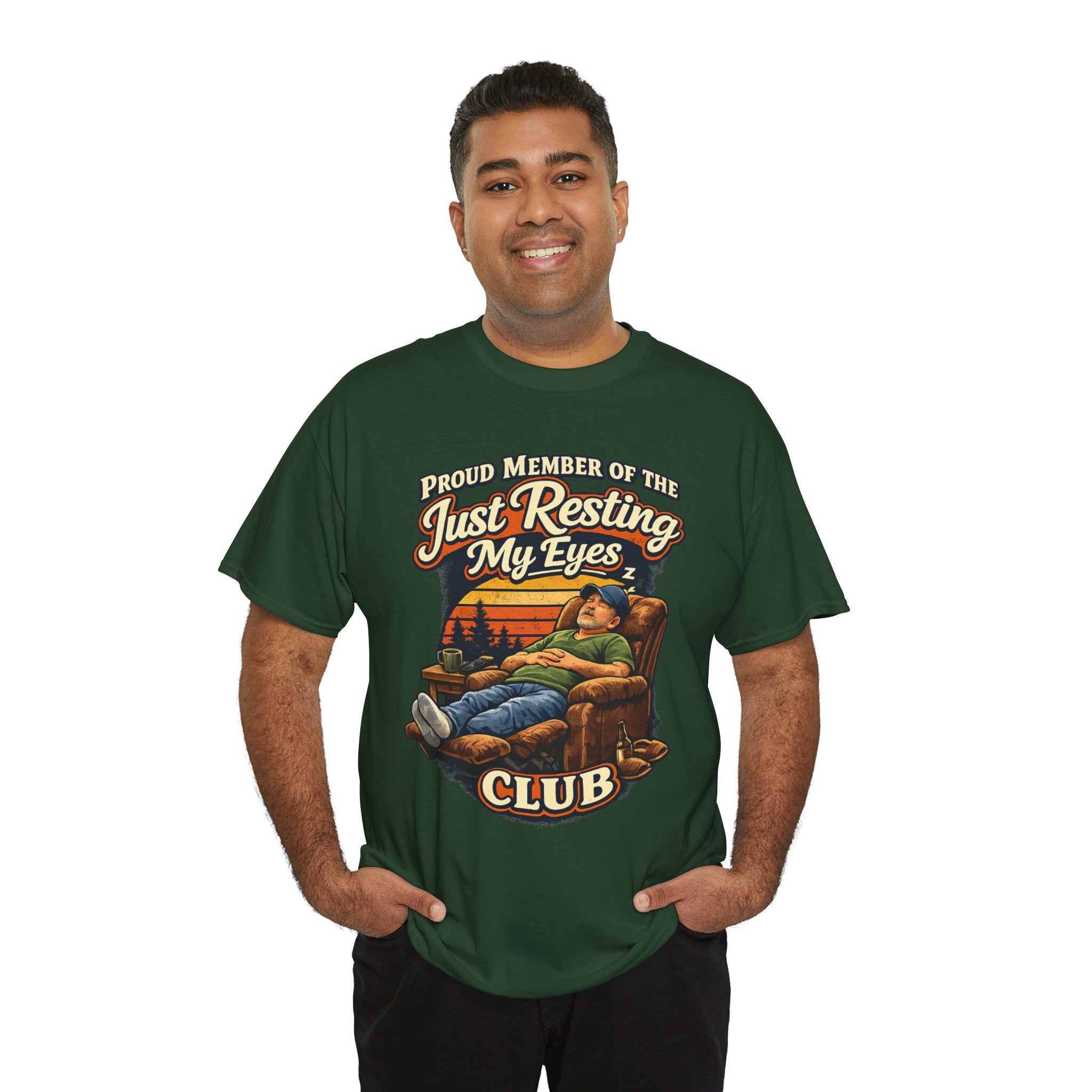 Just Resting My Eyes Club T‑Shirt — Funny Nap Lover Graphic Tee