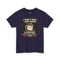 Coffee Introvert T-Shirt — “I Don't Rise and Shine, I Coffee” Funny Mug Graphic Tee