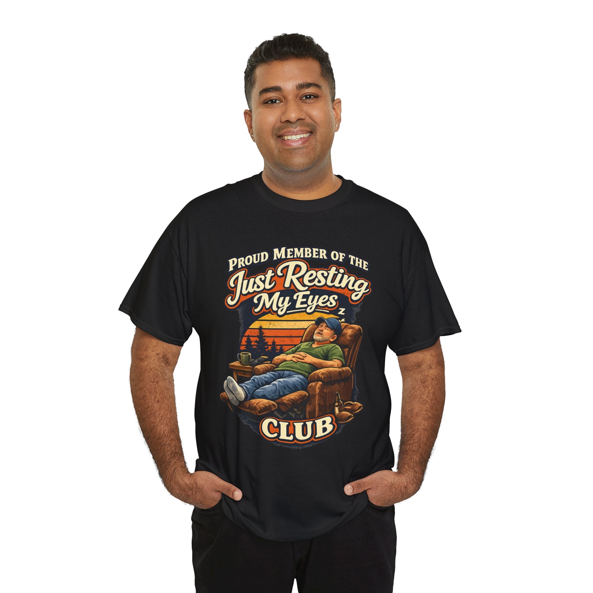 Just Resting My Eyes Club T‑Shirt — Funny Nap Lover Graphic Tee